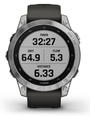 Išmanusis laikrodis Garmin fenix 7 – Standard Edition, Sidabro spalvos korpusas su grafito spalvos silikoniniu dirželiu aprašymas - Prekės nuotrauka
