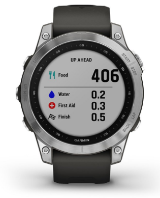 Išmanusis laikrodis Garmin fenix 7 – Standard Edition, Sidabro spalvos korpusas su grafito spalvos silikoniniu dirželiu aprašymas - Prekės nuotrauka