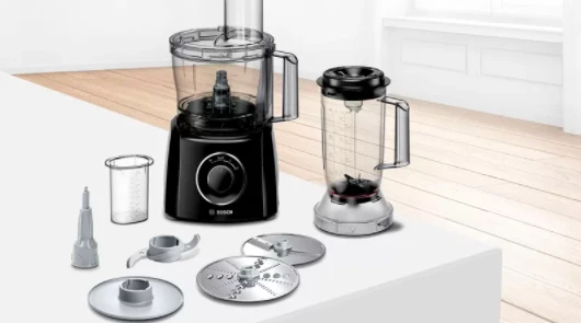 Virtuvinis kombainas Bosch | Food processor | MCM3201B | 800 W | Greičių skaičius 2 | Bowl capacity 2,3 L | Ice crushing | Maišytuvas | Juodas aprašymas - Prekės nuotrauka