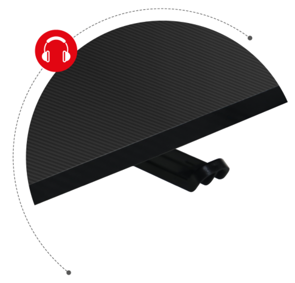Kampinis žaidimų stalas Huzaro Hero 7.7 Gaming Desk, Juodas aprašymas - Prekės nuotrauka