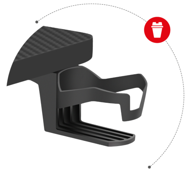Kampinis žaidimų stalas Huzaro Hero 7.7 Gaming Desk, Juodas aprašymas - Prekės nuotrauka