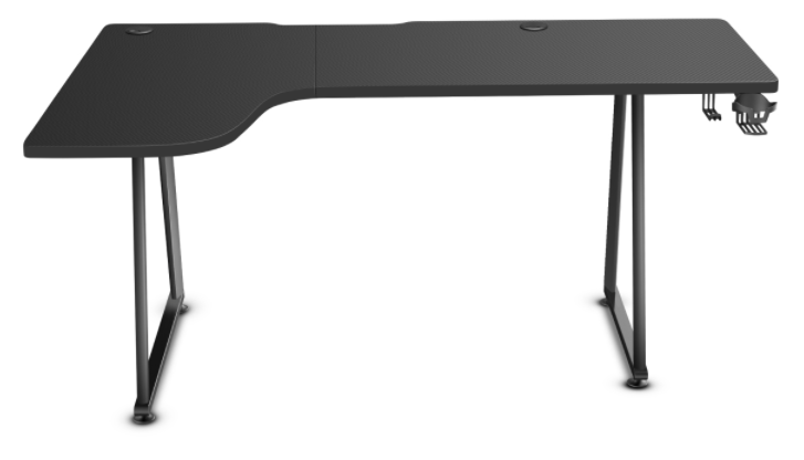 Kampinis žaidimų stalas Huzaro Hero 7.7 Gaming Desk, Juodas aprašymas - Prekės nuotrauka