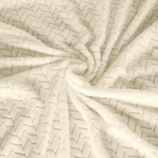 Eurofirany DESIGN 91 Minkštas ir švelnus pledas CINDY su įspaustu raštu, 220X200 cm, spalva: smėlio aprašymas - Prekės nuotrauka