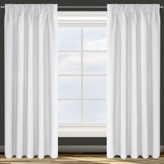 Eurofirany DESIGN 91 Naktinė užuolaida iš lygaus užtemdančio audinio PARISA, 135X270 cm, juosta / tunelis / kabliukai, spalva: balta aprašymas - Prekės nuotrauka