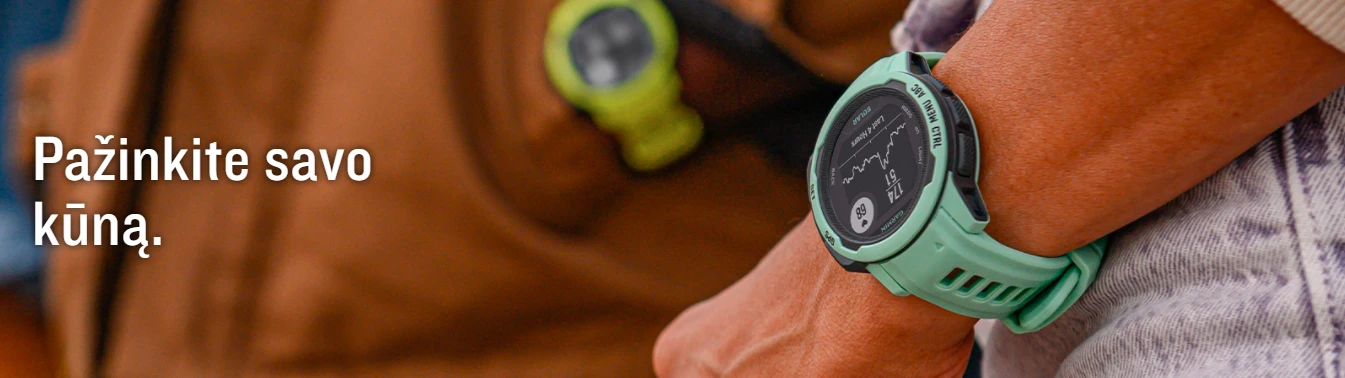 Išmanusis laikrodis Garmin Instinct 2S Solar, Grafito spalvos aprašymas - Prekės nuotrauka