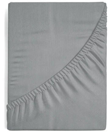 Eurofirany DESIGN 91 Medvilninė paklodė su guma JERSEY, 140X200+30CM, 125 g/m2 , spalva: plieno aprašymas - Prekės nuotrauka