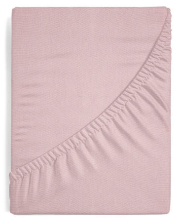 Eurofirany DESIGN 91 Medvilninė paklodė su guma JERSEY, 140X200+30CM, 125 g/m2 , spalva: pudrinė rožinė Paklodė aprašymas - Prekės nuotrauka
