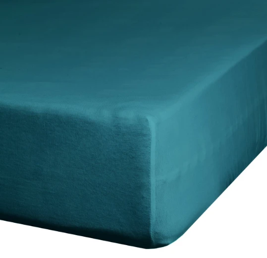 Eurofirany DESIGN 91 Medvilninė paklodė su guma JERSEY, 140X200+30CM, 125 g/m2 , spalva: turkio aprašymas - Prekės nuotrauka