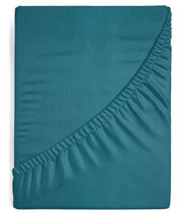 Eurofirany DESIGN 91 Medvilninė paklodė su guma JERSEY, 140X200+30CM, 125 g/m2 , spalva: turkio aprašymas - Prekės nuotrauka