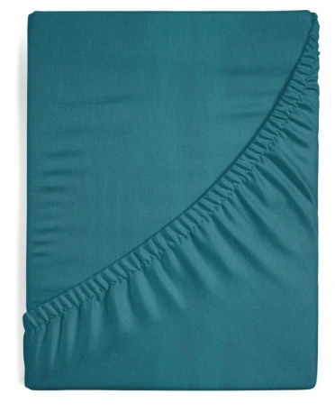 Eurofirany DESIGN 91 Medvilninė paklodė su guma JERSEY, 140X200+30CM, 125 g/m2 , spalva: turkio aprašymas - Prekės nuotrauka
