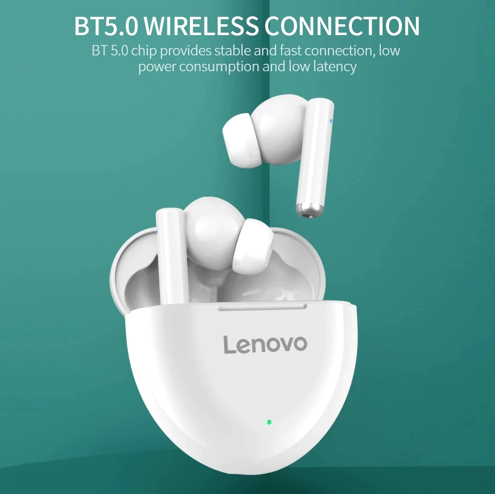 Lenovo True Wireless Ausinės HT06, Juodos aprašymas - Prekės nuotrauka