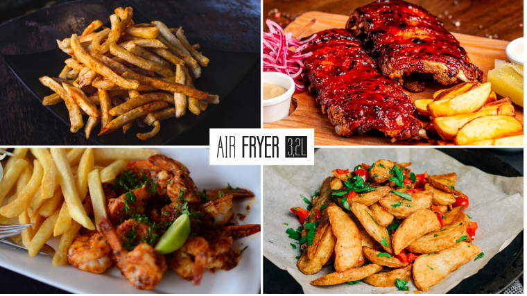 Gruzdintuvė Teesa Air Fryer 3,2 L, balta aprašymas - Prekės nuotrauka
