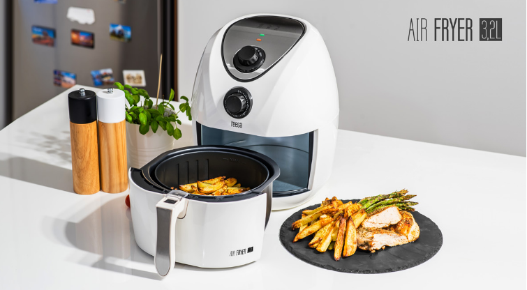 Gruzdintuvė Teesa Air Fryer 3,2 L, balta aprašymas - Prekės nuotrauka