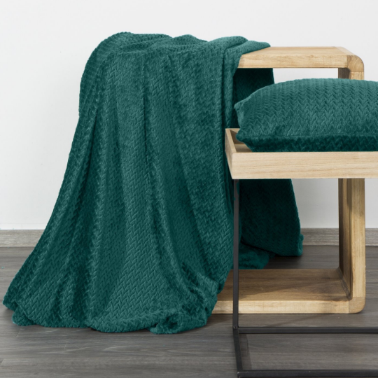 Eurofirany DESIGN 91 CINDY3 Minkštas ir švelnus pledas 170X210 cm, spalva: tamsi turkio aprašymas - Prekės nuotrauka