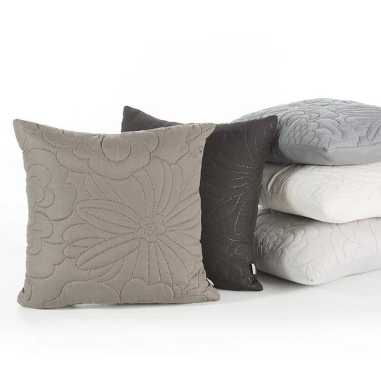 Eurofirany DESIGN 91 ALARA / 4 Pagalvės užvalkalas su įspaustu karšto spaudimo būdu gėlių raštu, 40X40 cm, spalva: mėlyna aprašymas - Prekės nuotrauka