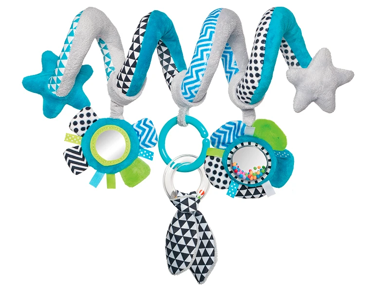 CANPOL BABIES interaktyvus lovelės/ vežimėlio žaislas spiralė Zig Zag, 68/063_blu aprašymas - Prekės nuotrauka