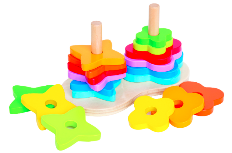 HAPE piramidė Vaivorykštė, E0406 aprašymas - Prekės nuotrauka