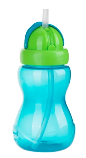 Canpolbabies Canpol Babies gertuvė su šiaudeliu 12 mėn+ 370 ml 56/113, mėlyna aprašymas - Prekės nuotrauka