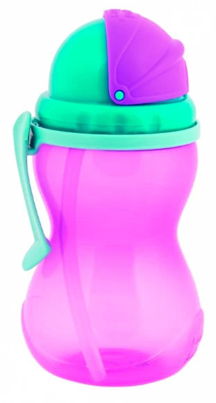 Canpolbabies Canpol Babies gertuvė su šiaudeliu 12 mėn+ 370 ml 56/113, rožinė aprašymas - Prekės nuotrauka