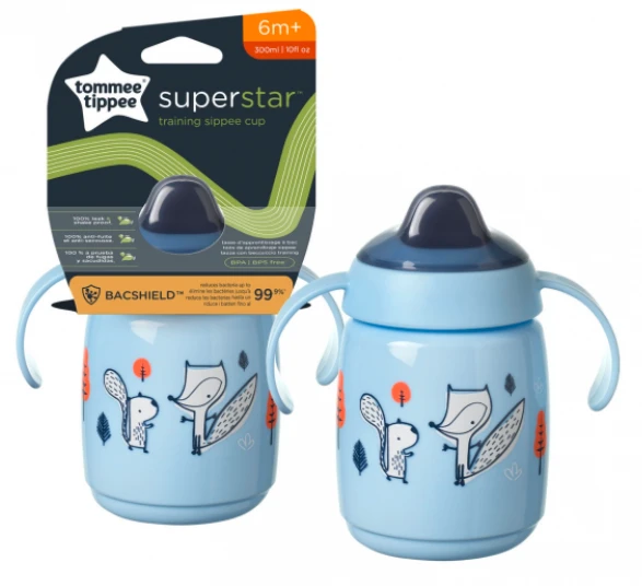 TOMMEE TIPPEE 300 ml 6+ mėn. WEANING SIPPEE puodelis – gertuvė, mėlyna aprašymas - Prekės nuotrauka