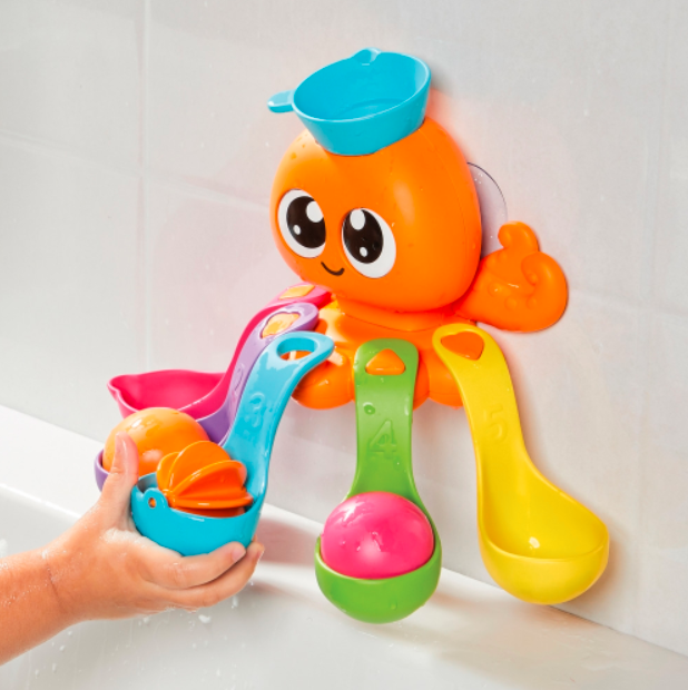 TOMY vonios žaislas 7in1 Octopus, E73104 aprašymas - Prekės nuotrauka