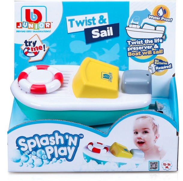 BB JUNIOR vonios žaislas Splash 'N Play Twist & Sail, 16-89002 aprašymas - Prekės nuotrauka