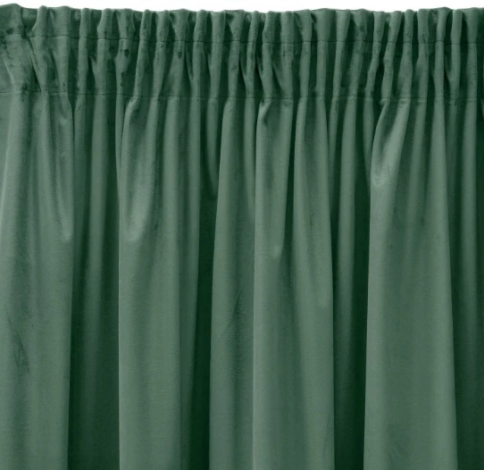 Eurofirany PIERRE CARDIN SIBEL Naktinė užuolaida iš minkšto aksomo, 260 g/m2, 140X270 cm, juosta / tunelis / kabliukai, spalva: mėtinė aprašymas - Prekės nuotrauka