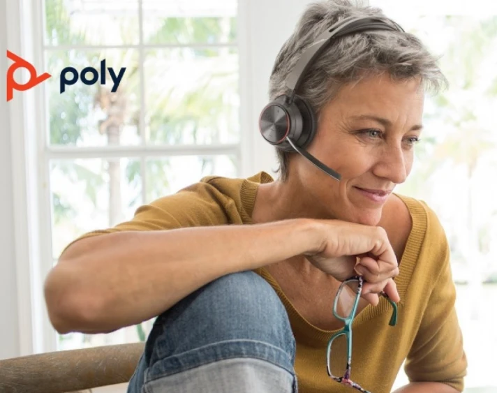 Ausinės Poly Voyager Focus 2 UC USB-A aprašymas - Prekės nuotrauka