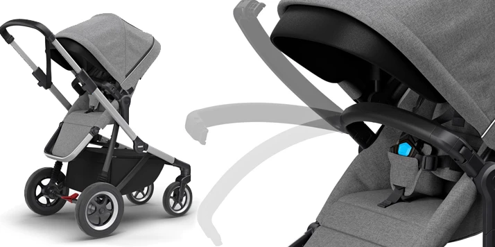 Thule Sleek – daugiafunkcis vežimėlis, pilkas aprašymas - Prekės nuotrauka
