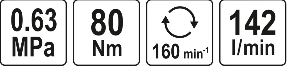 Pneumatinė terkšlė YATO YT-09803, 1/2