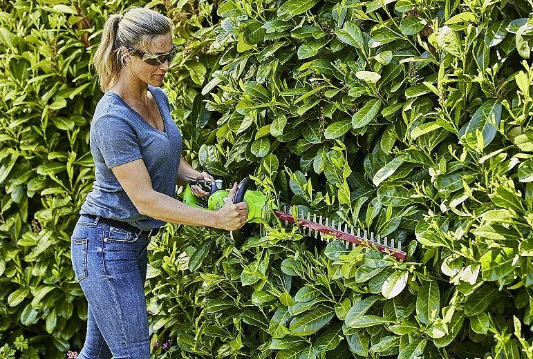 Akumuliatorinės gyvatvorių žirklės Greenworks G24HT57, 57 cm (be akumuliatoriaus ir kroviklio) aprašymas - Prekės nuotrauka