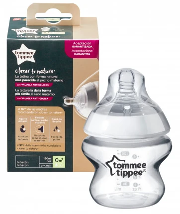 TOMMEE TIPPEE Natural Start buteliukas, su sterilizavimo funkcija, 150 ml, 42240091 aprašymas - Prekės nuotrauka