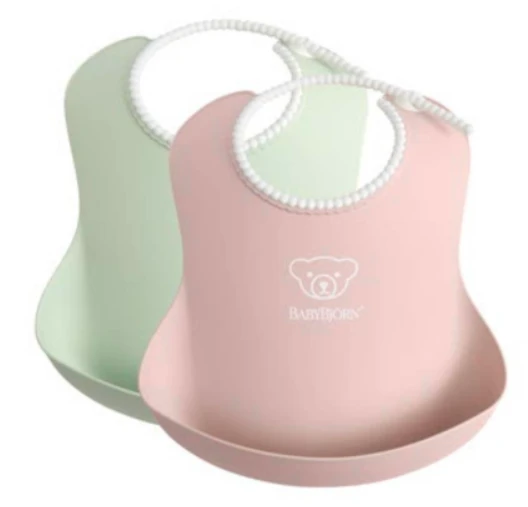 BABYBJORN minkšti seilinukai 2vnt. Pudra Žalias / Powder Rožinė aprašymas - Prekės nuotrauka