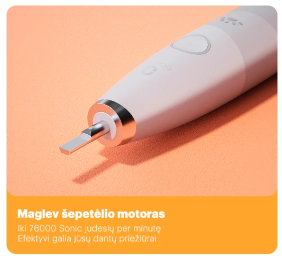 Elektrinis dantų šepetėlis Oclean Flow, baltas aprašymas - Prekės nuotrauka