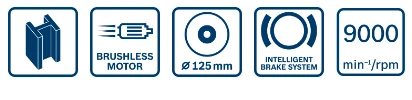 Akumuliatorinis kampinis šlifuoklis Bosch GWS 18V-10 (be akumuliatoriaus ir kroviklio) aprašymas - Prekės nuotrauka