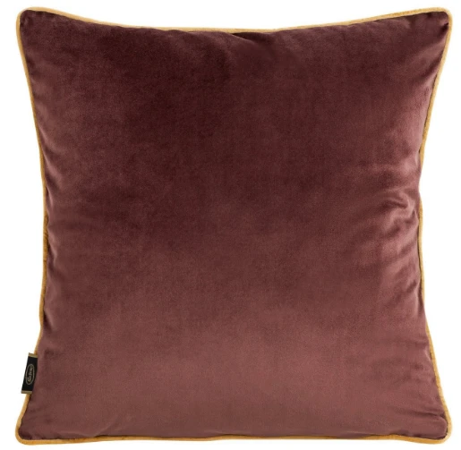 Eurofirany VELVET / 56 Minkšto aksomo pagalvės užvalkalas su kontrastingais apvadais kraštuose, 45X45 cm, spalva: bordinė aprašymas - Prekės nuotrauka