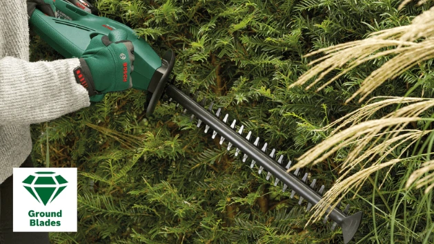 Akumuliatorinės gyvatvorių žirklės Bosch EasyHedgeCut 18-45 solo aprašymas - Prekės nuotrauka