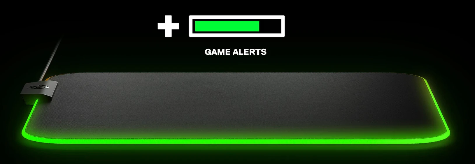 Medžiaginis pelės kilimėlis žaidimams su pašvietimu SteelSeries QcK Prism Cloth RGB 3XL aprašymas - Prekės nuotrauka