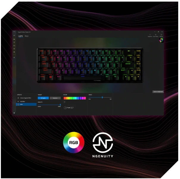 Mechaninė žaidimų klaviatūra HyperX Alloy Origins 65, US išdėstymas, HX Aqua Red Switch aprašymas - Prekės nuotrauka Mechaninė žaidimų klaviatūra HyperX Alloy Origins 65, US išdėstymas, HX Aqua Red Switch aprašymas - Prekės nuotrauka