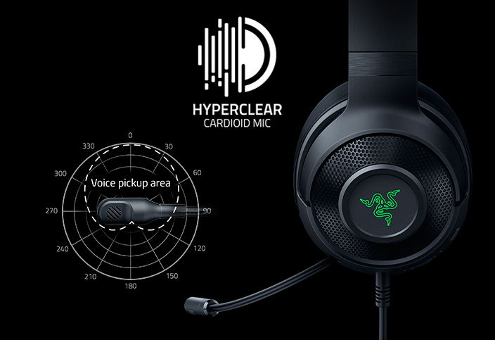 Ultra-Lengvos PC Žaidimų Ausinės Razer Kraken V3 X, Juodos aprašymas - Prekės nuotrauka