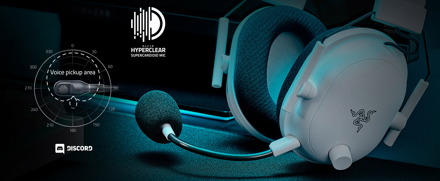 Esports THX Spatial Audio Belaidės Žaidimų Ausinės Razer BlackShark V2 Pro, Baltos aprašymas - Prekės nuotrauka