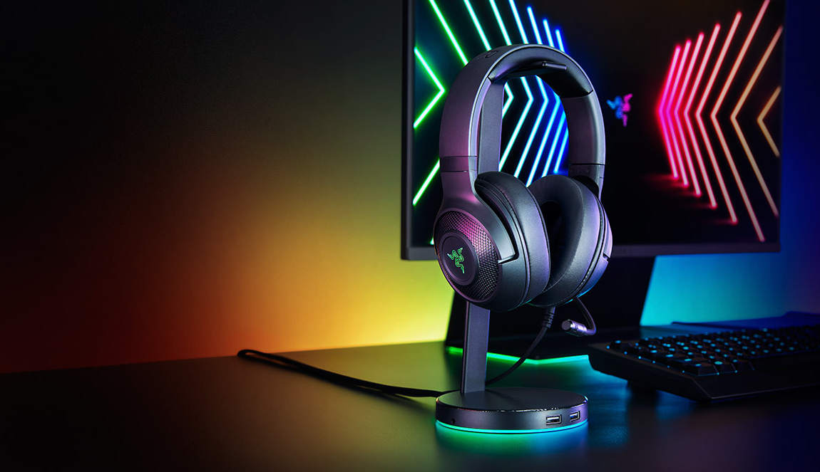 Ultra-Lengvos PC Žaidimų Ausinės Razer Kraken V3 X, Juodos aprašymas - Prekės nuotrauka