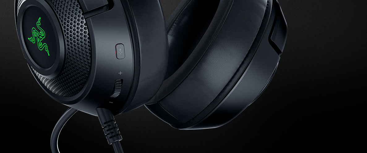 Ultra-Lengvos PC Žaidimų Ausinės Razer Kraken V3 X, Juodos aprašymas - Prekės nuotrauka