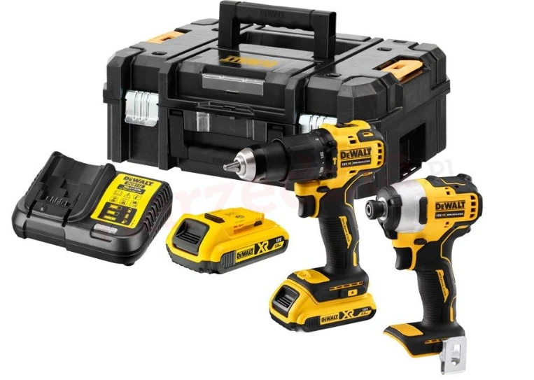 Įrankių komplektas Dewalt 18V 2x2,0Ah DCD709 + DCF809 DCK2062D2T aprašymas - Prekės nuotrauka