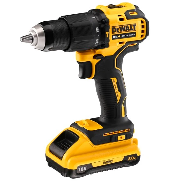 Dewalt 18V XR Kompaktiškas bešepetėlinis smūginis suktuvas-gręžtuvas DCD709D2T-QW aprašymas - Prekės nuotrauka