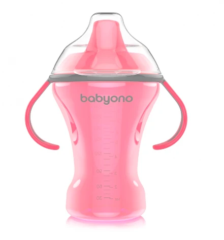 Baby Ono BabyOno Puodelis neišsiliejantis kietu snapeliu NATURAL NURSING, 260 ml aprašymas - Prekės nuotrauka