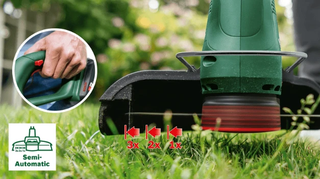 Bosch akumuliatorinė žoliapjovė EasyGrassCut 18V-260, 2x2Ah aprašymas - Prekės nuotrauka