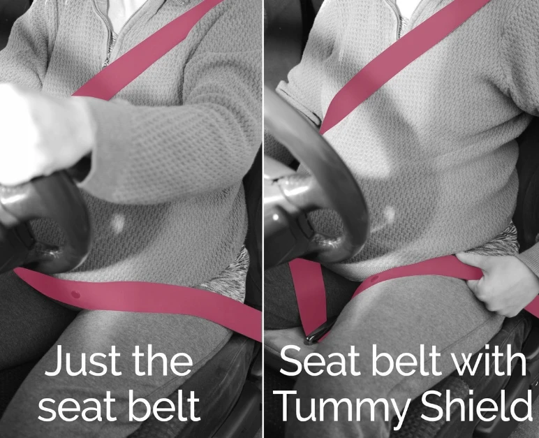 Tummy Shield sėdynė nėščiosioms su saugos diržais aprašymas - Prekės nuotrauka