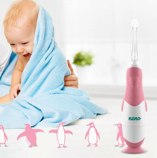Neno Denti elektrinis dantų šepetėlis vaikams, rožinis aprašymas - Prekės nuotrauka
