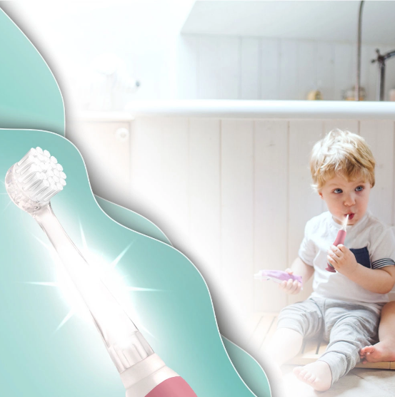 Neno Denti elektrinis dantų šepetėlis vaikams, rožinis aprašymas - Prekės nuotrauka